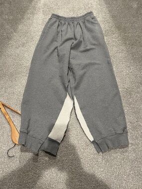 Women's Maison Margiela MM6 Grey Open Leg Sweatpants Size Medium